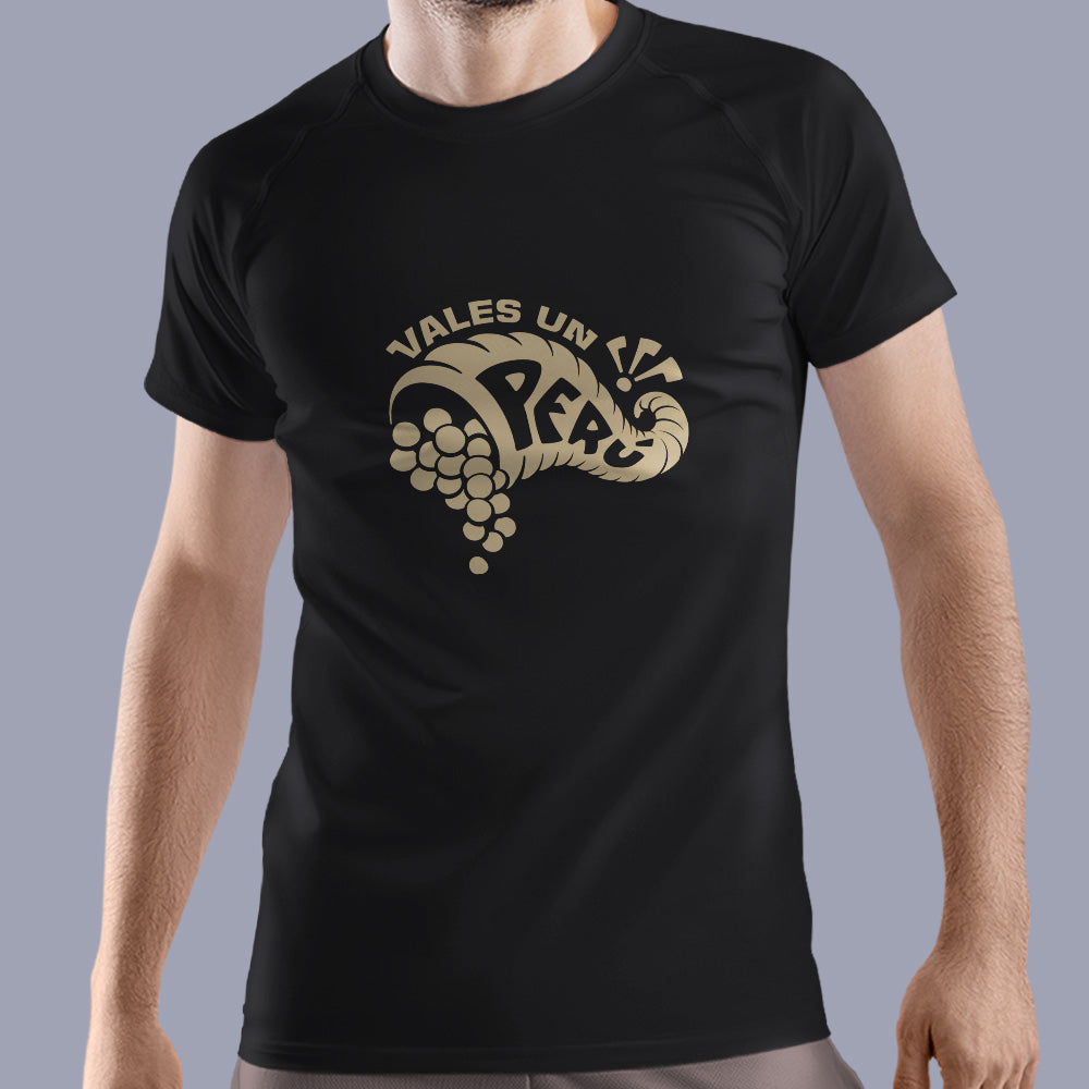 Polo negro manga corta Vales un Perú Gold