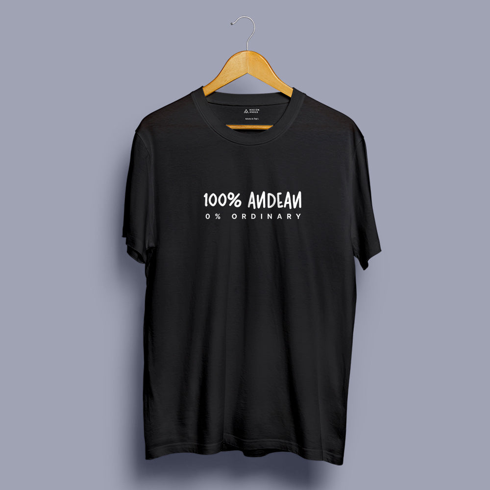 Polo manga corta negro 100% Andean, 0% ordinary