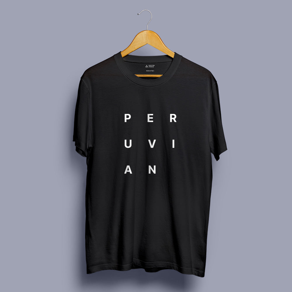 Polo negro manga corta Peruvian