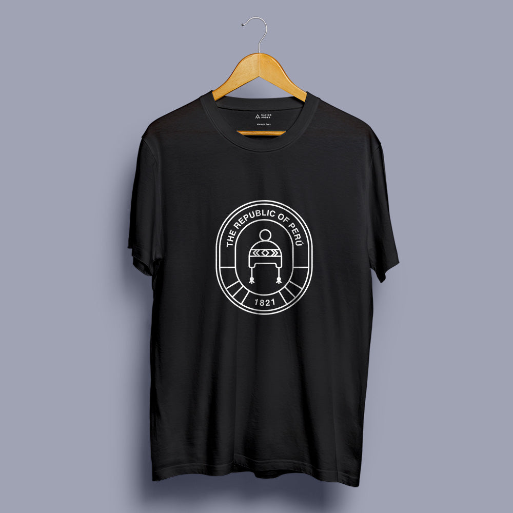 Polo negro manga corta The Republic of Perú Blanco