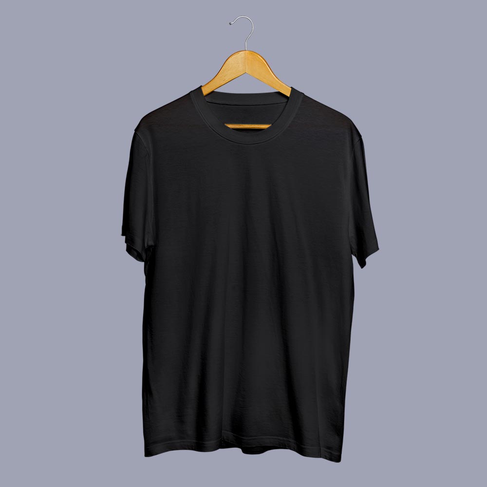 Polo negro manga corta básico algodón